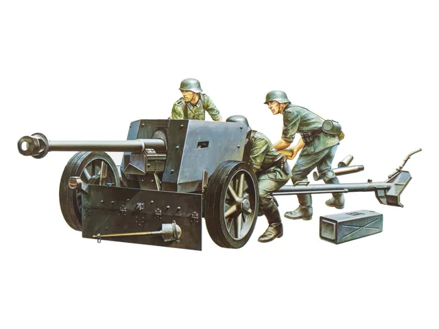 tamiya-deutsche-pak-40-l46-7-5cm-bausatz-1-35-35047 image 1