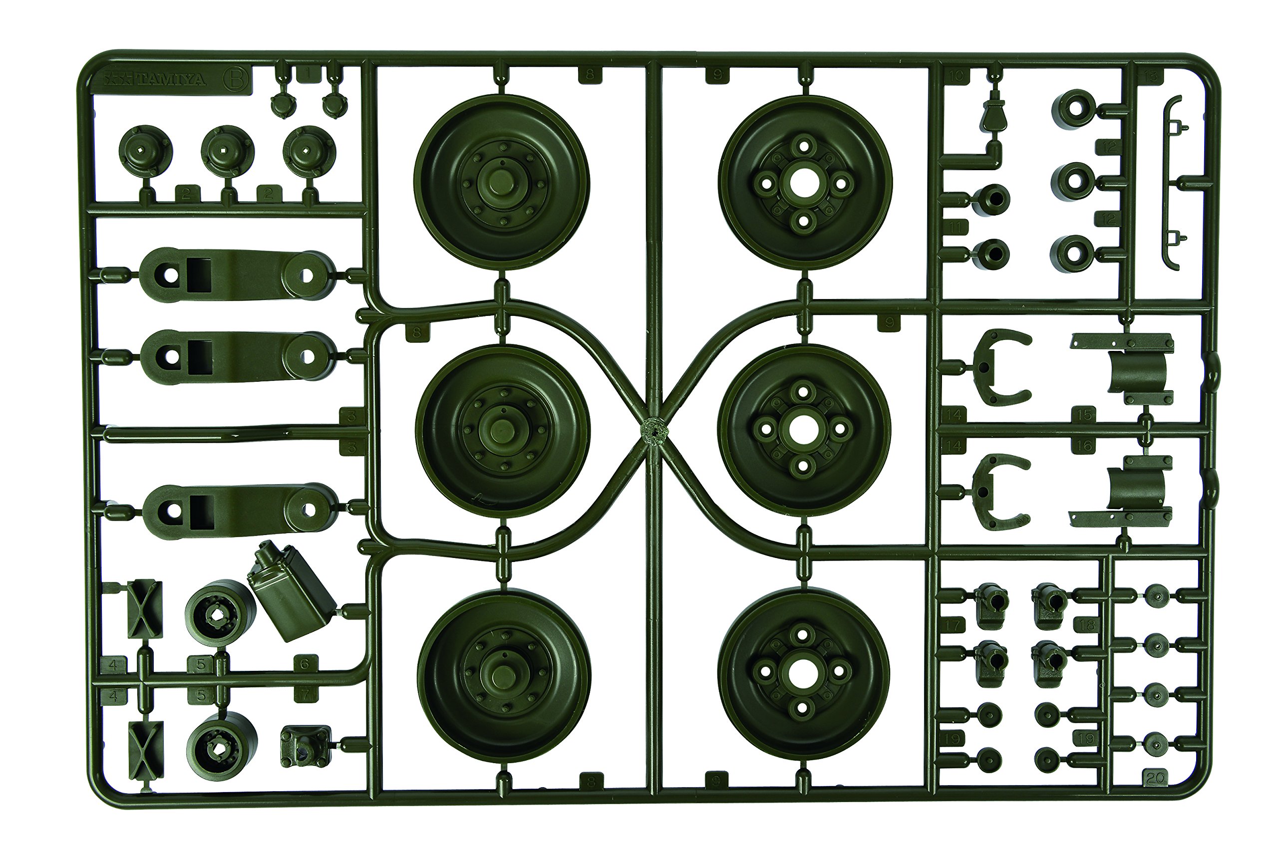 tamiya-leopard-2a6-300005977-b-teile-arm-laufrollen-schwarz image 1
