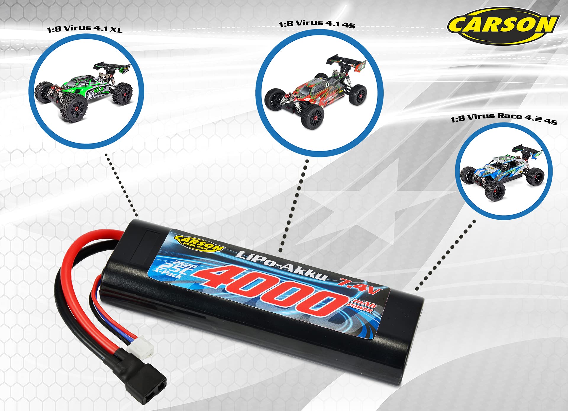 carson-500608145-lipo-akku-7-4v-4000mah-rc-akku-25c-t-plug image 2