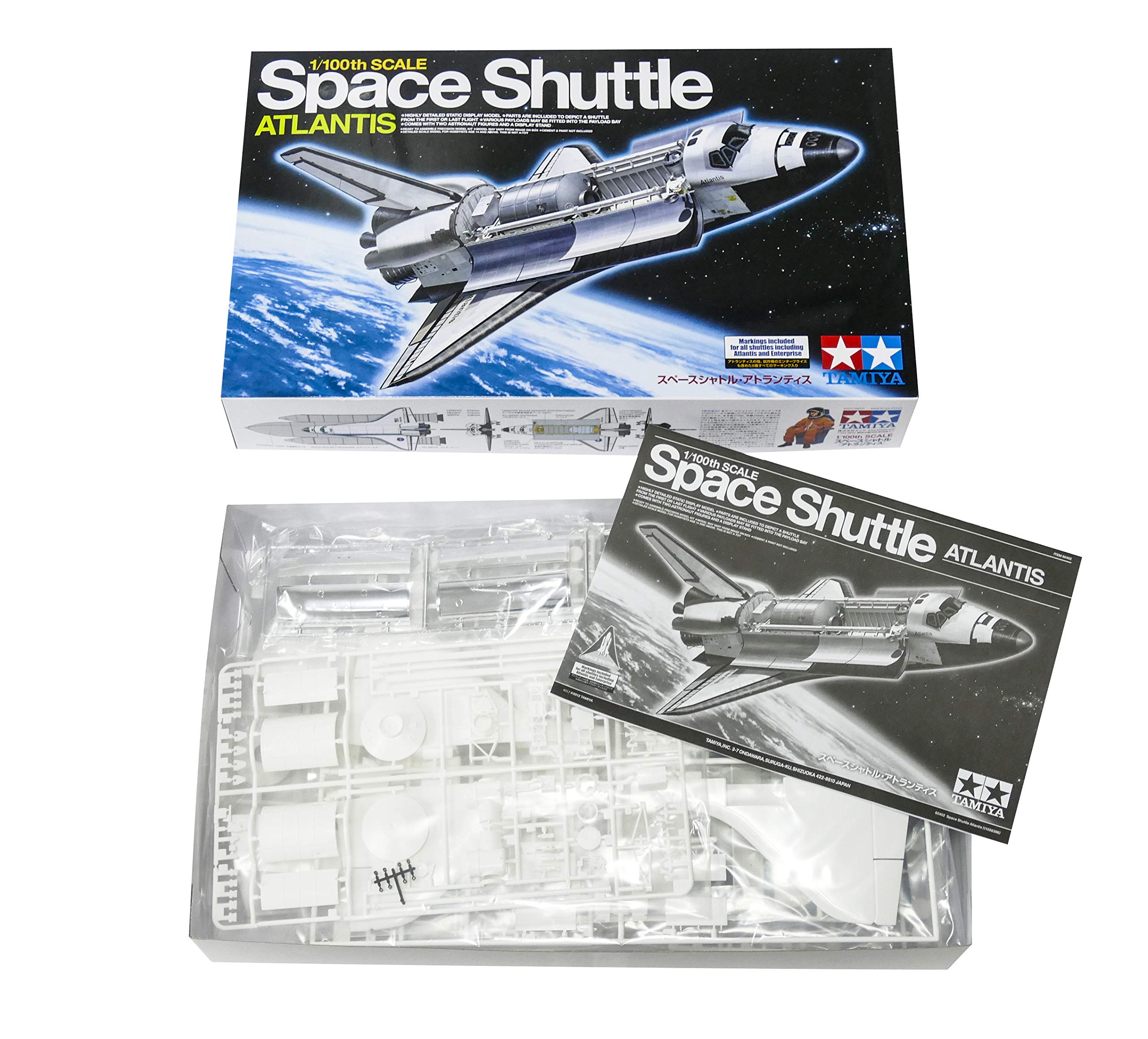 tamiya-space-shuttle-atlantis-60402-standmodell-1-100-silber image 2
