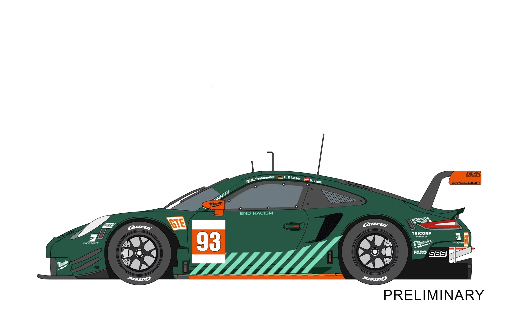 carrera-digital-132-porsche-911-rsr-slotcar-proton-no-93 image 2