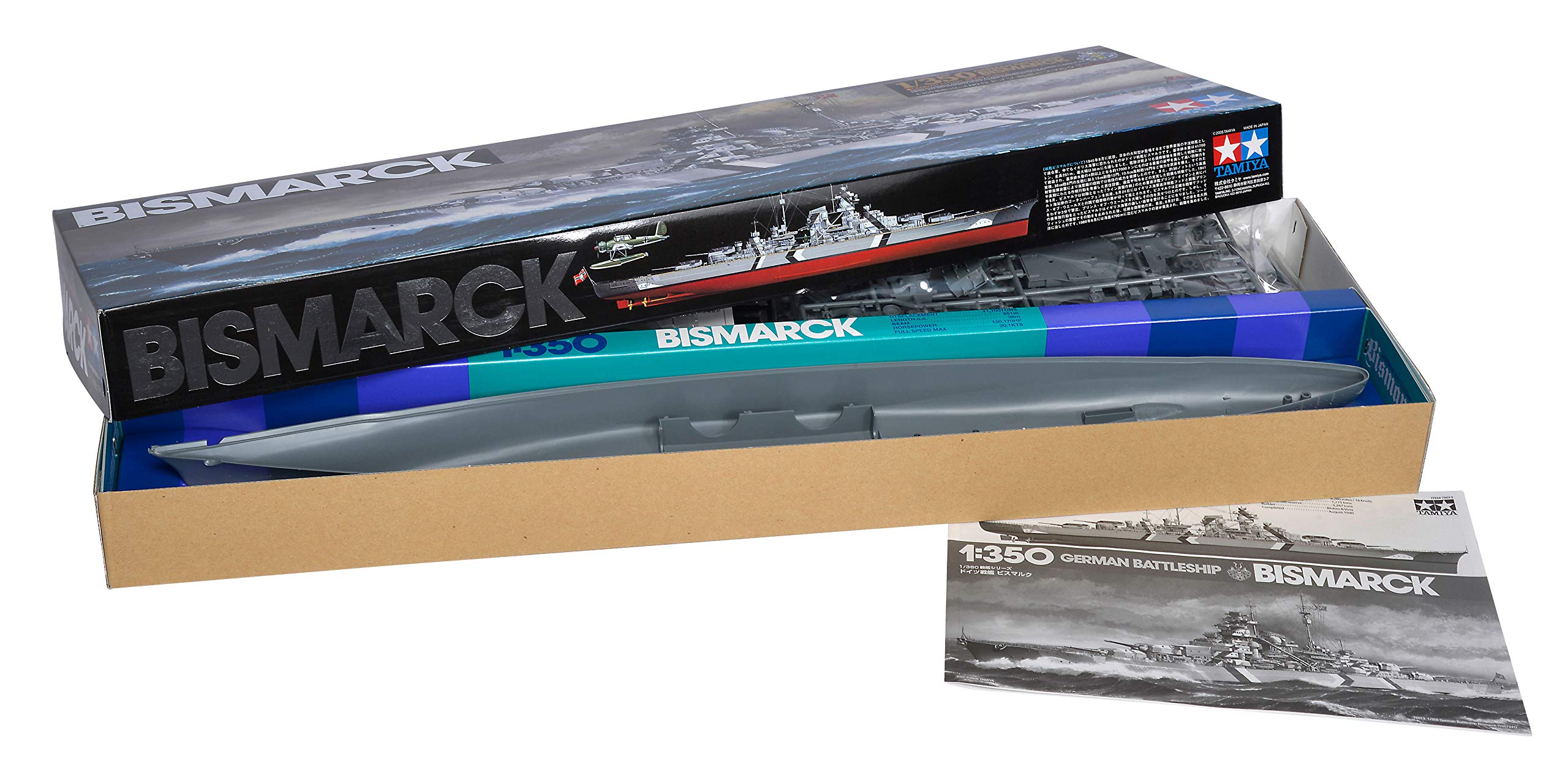 tamiya-300078013-bismarck-1-350-schlachtschiff-modellbausatz image 2