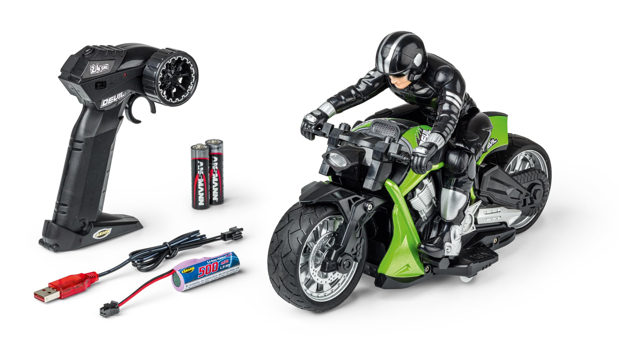 carson-500404280-rc-devil-bike-motorrad-rtr-gr-n image 1