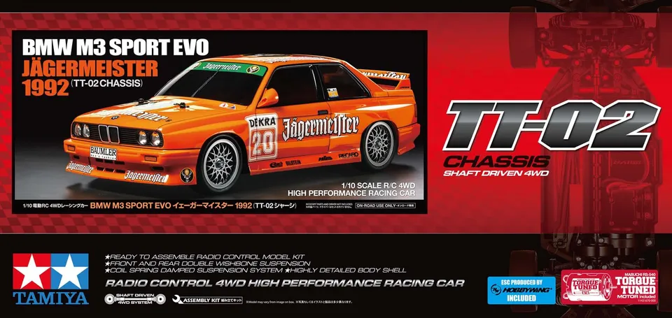 tamiya-58760-bmw-m3-sport-evo-j-germeister-rc-auto-1-10-tt-02 image 1