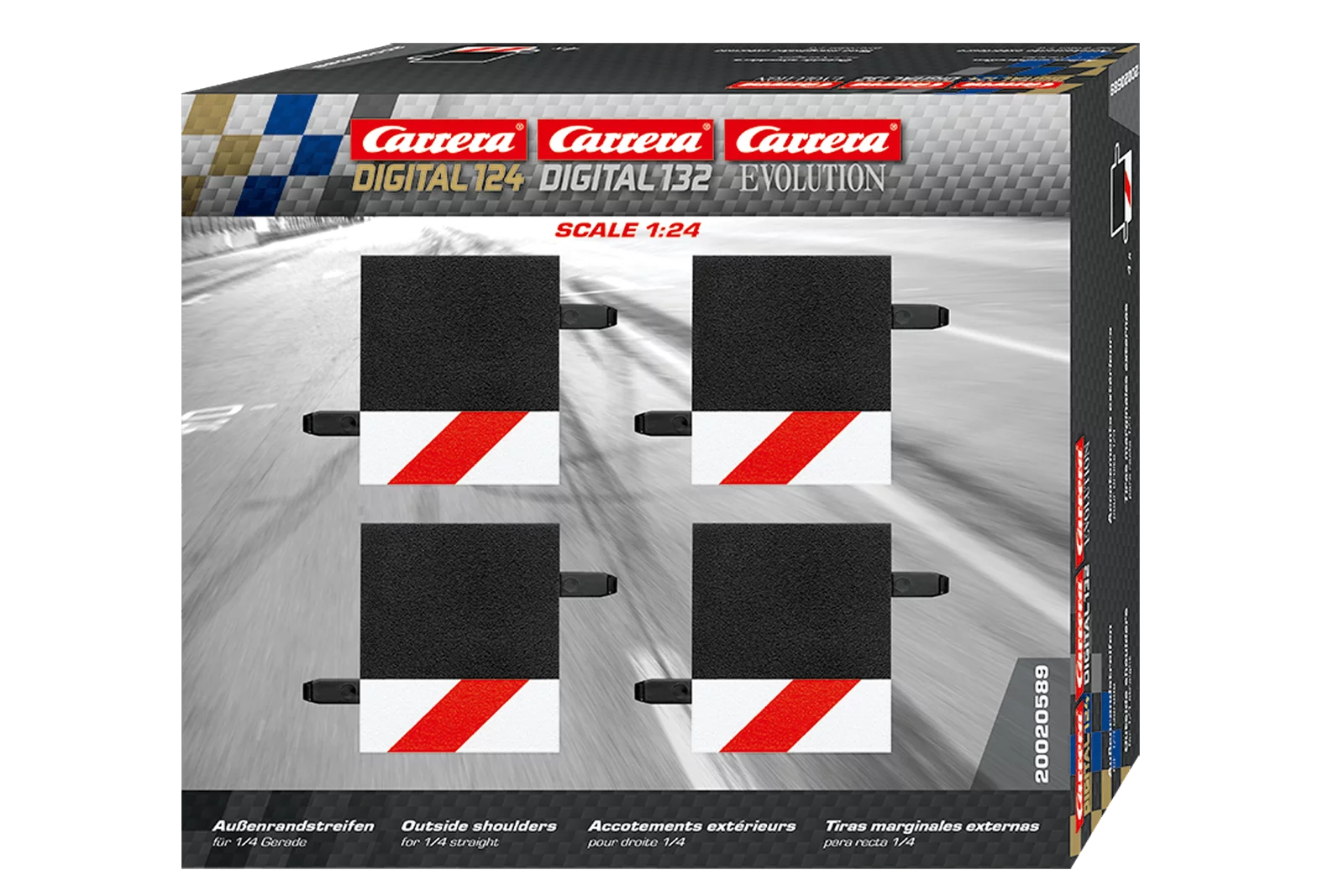 carrera-digital-132-randstreifen-1-4-gerade-4-st-ck-rot-wei image 2