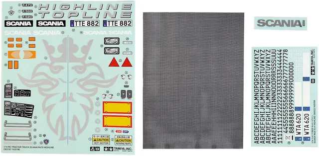 tamiya-scania-r620-6x4-highline-sticker-rot-aufkleber image 1
