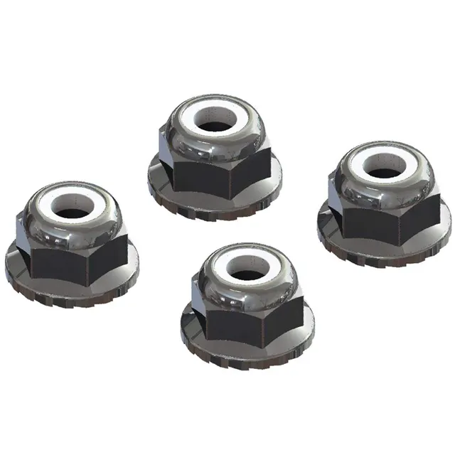 arrma-kraton-flanschmuttern-ar708008-m4-silber-4-st-ck image 1