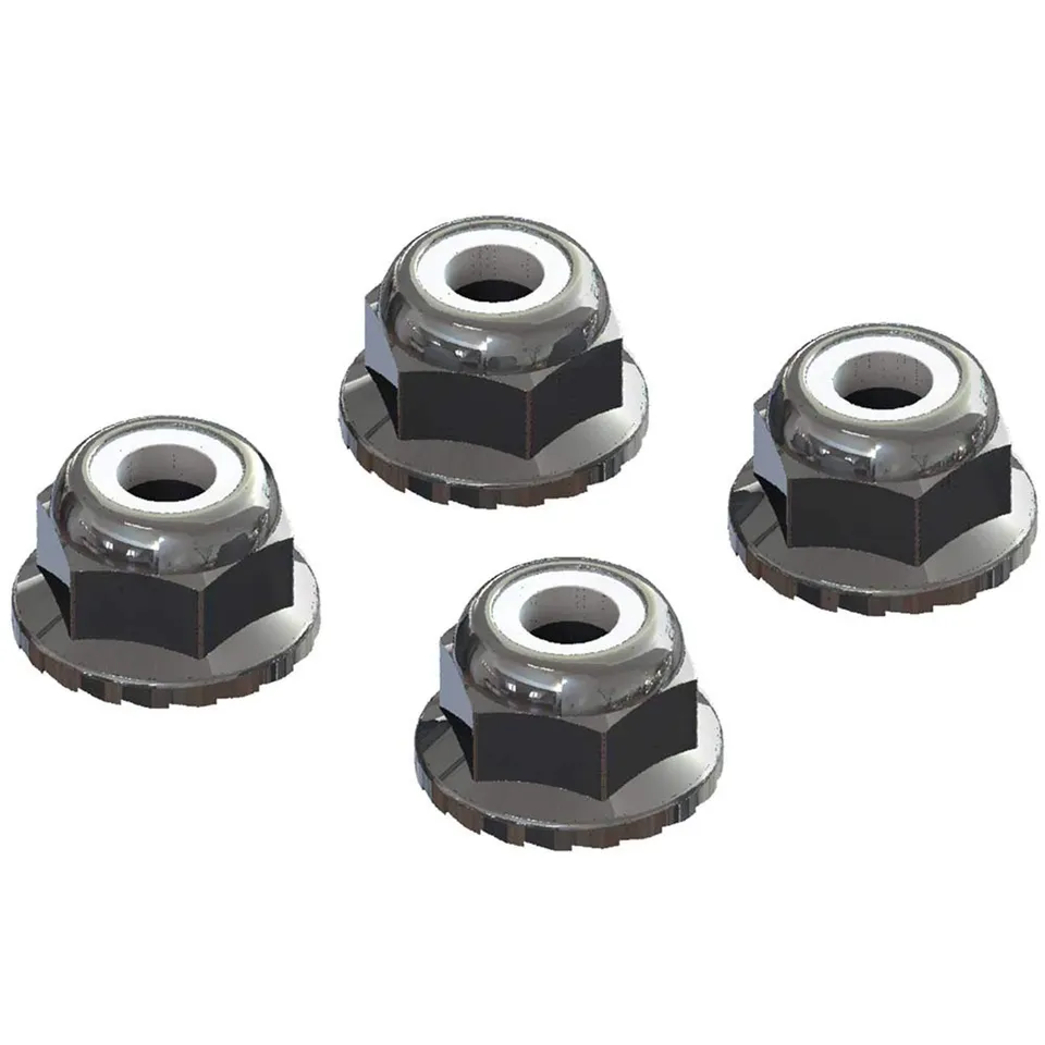 arrma-kraton-flanschmuttern-ar708008-m4-silber-4-st-ck image 1