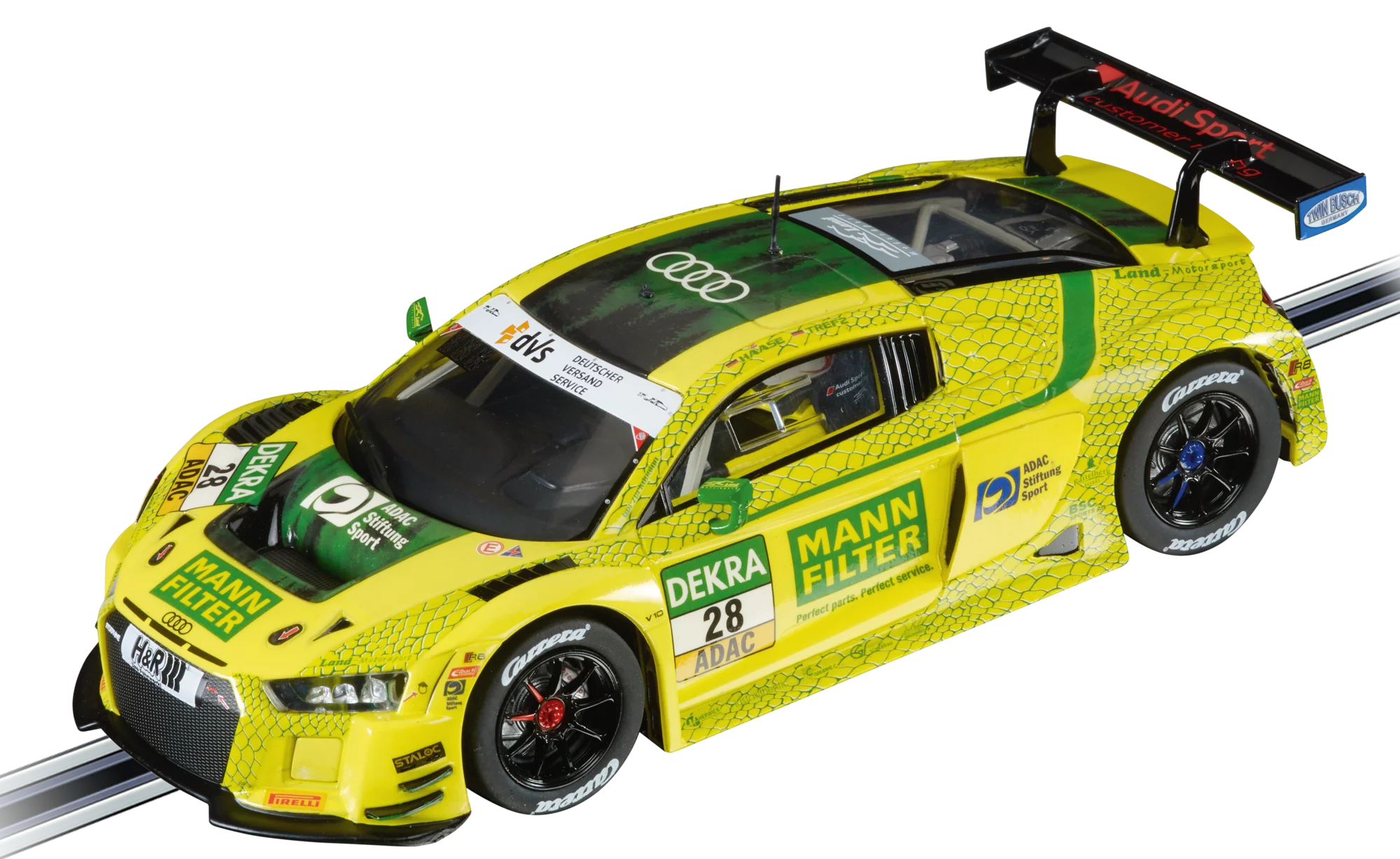 carrera-digital-132-audi-r8-lms-gt3-mann-filter-no-28-slotcar image 1