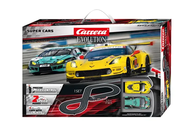 carrera-evolution-super-cars-autorennbahn-set-corvette-lamborghini image 1