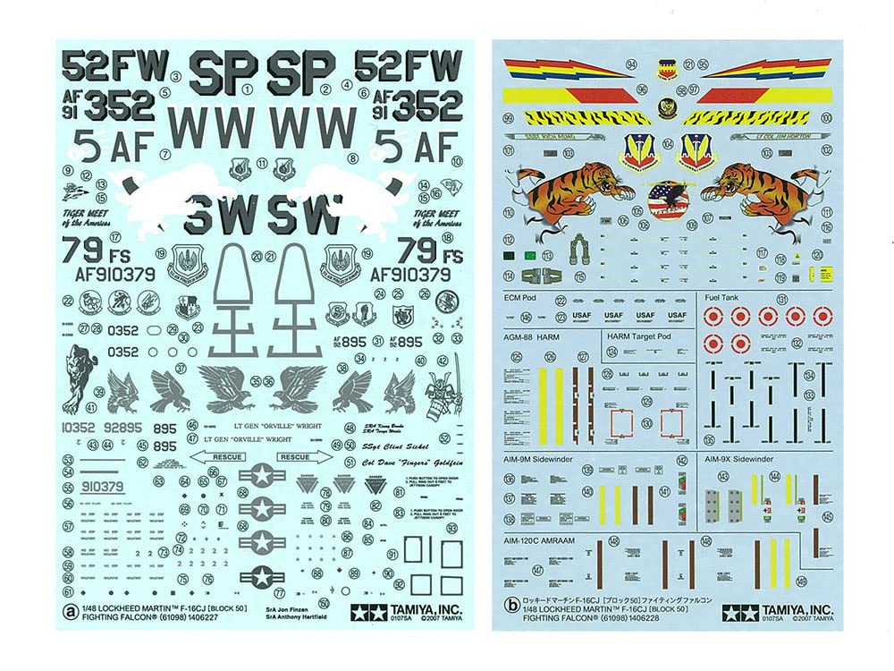 tamiya-static-models-300061098-f-16cj-1-48-flugzeug-bausatz-grau image 7