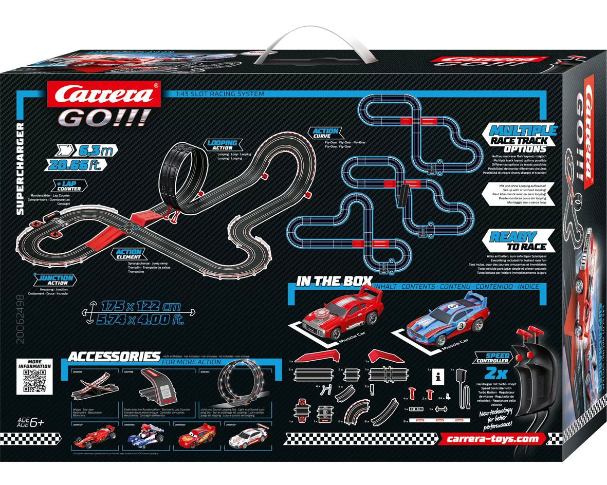 carrera-go-supercharger-rennbahn-set-1-43-muscle-cars-mit-licht image 2