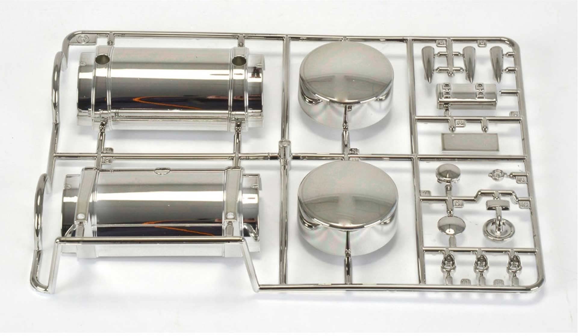 tamiya-grand-hauler-r-teile-tank-dachlampen-silber image 1