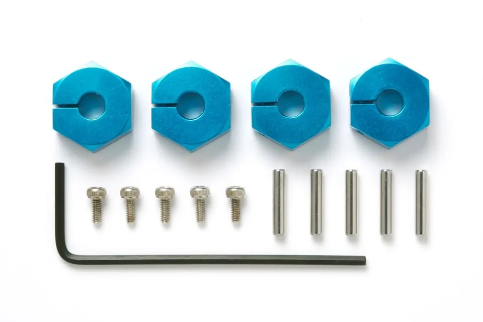 tamiya-radmitnehmer-aluminium-blau-rc-tuningteil-300053823 image 1