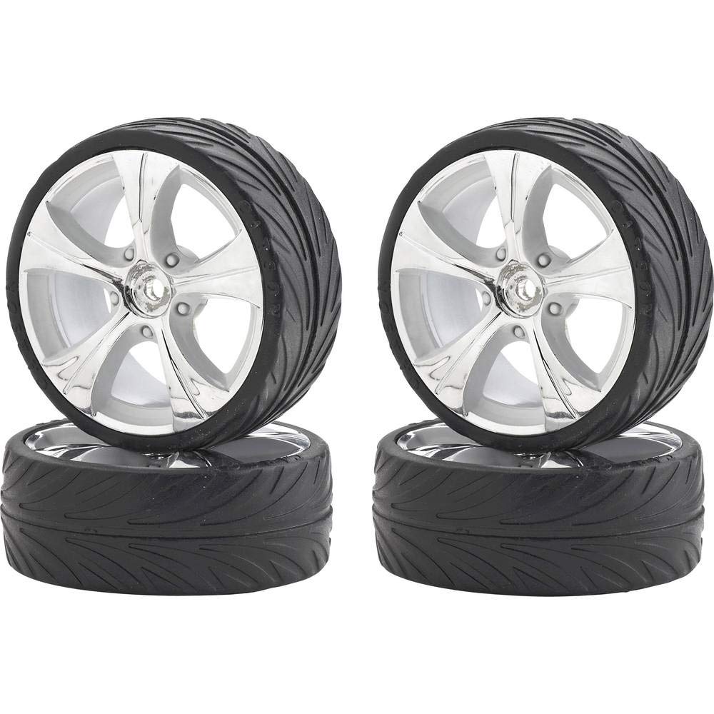 carson-big-wheel-set-on-road-13-rc-reifen-silber-kunststoff image 1