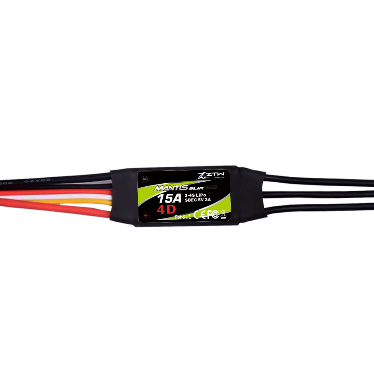ztw-mantis-slim-g2-15a-esc-2-4s-sbec-regler-f3p-3d image 2