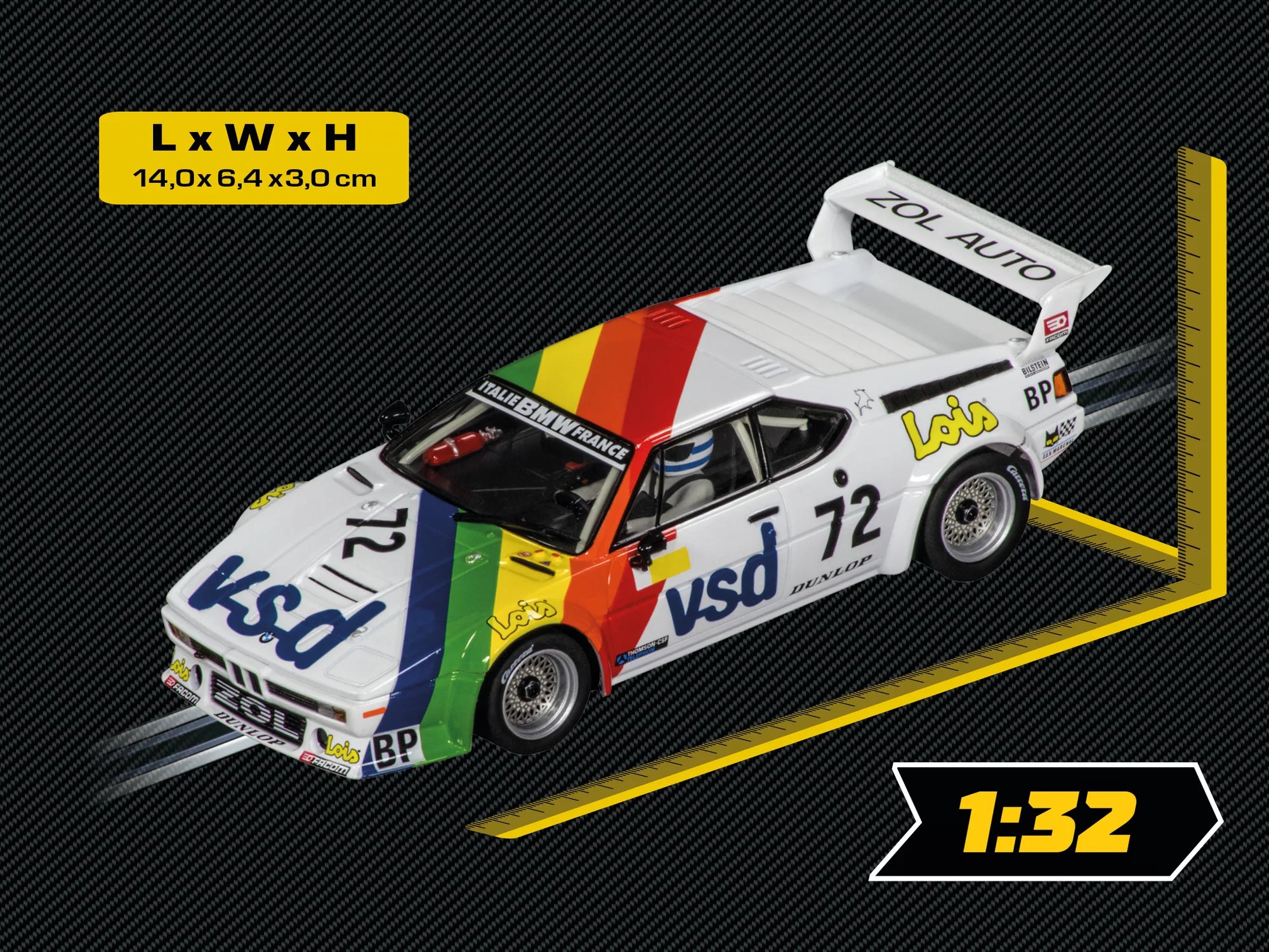 carrera-digital-132-bmw-m1-zolauto-no-72-slotcar-24h-1981 image 2