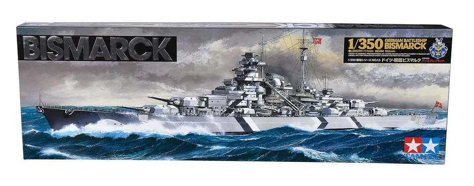 tamiya-300078013-bismarck-1-350-schlachtschiff-modellbausatz image 1