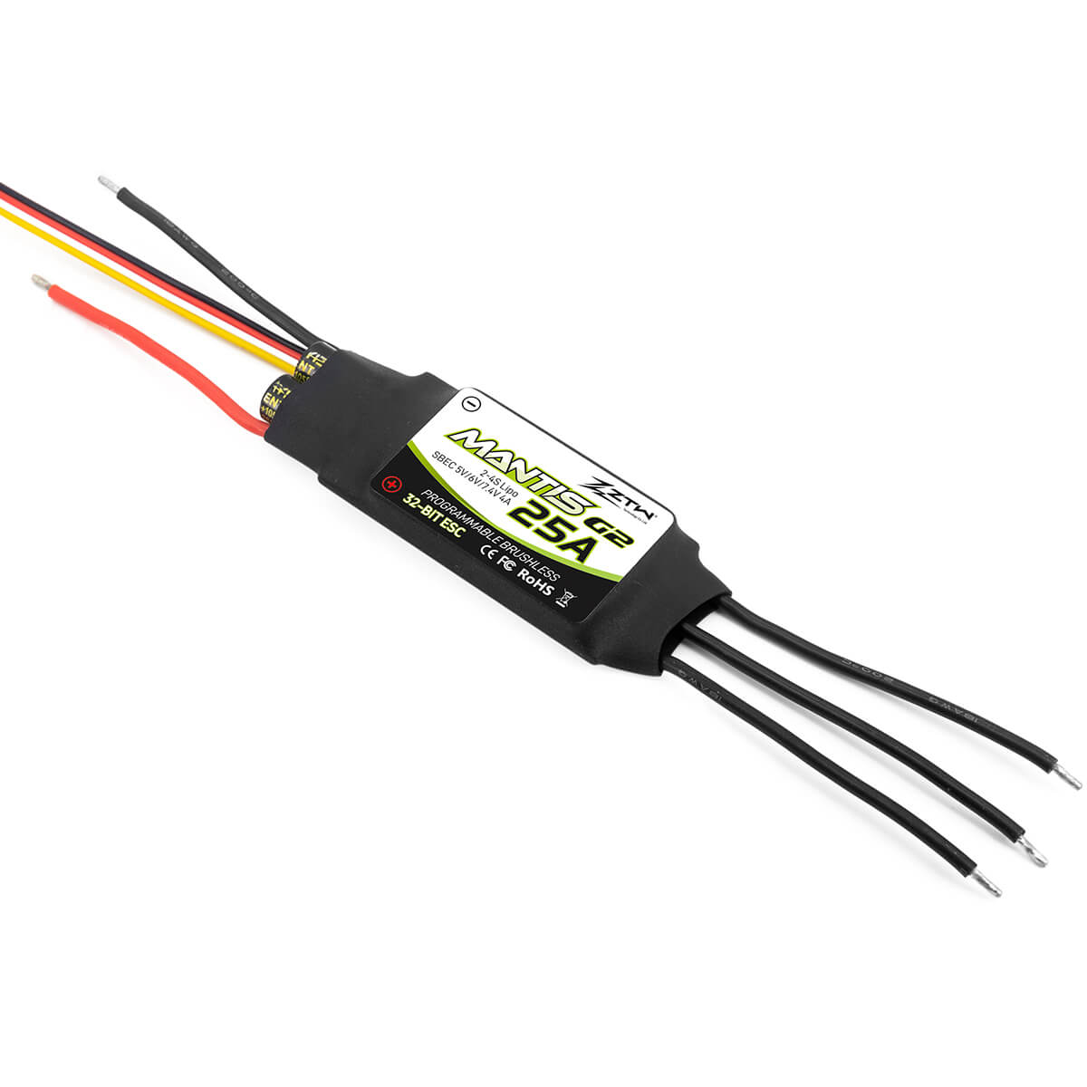 ztw-mantis-g2-25a-esc-2-4s-sbec-regler-fixed-wing image 2