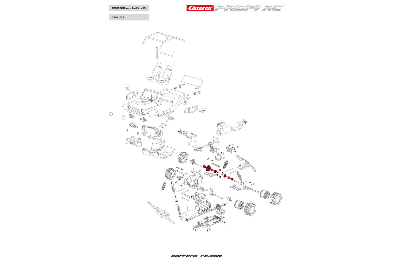 carrera-profi-rc-differential-zahnrad-set-motorwelle-kugellager image 1
