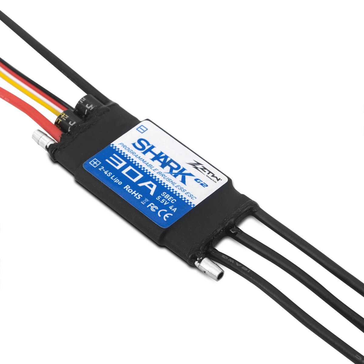ztw-shark-g2-30a-bootsregler-2-4s-wasserdicht-ohne-stecker image 2