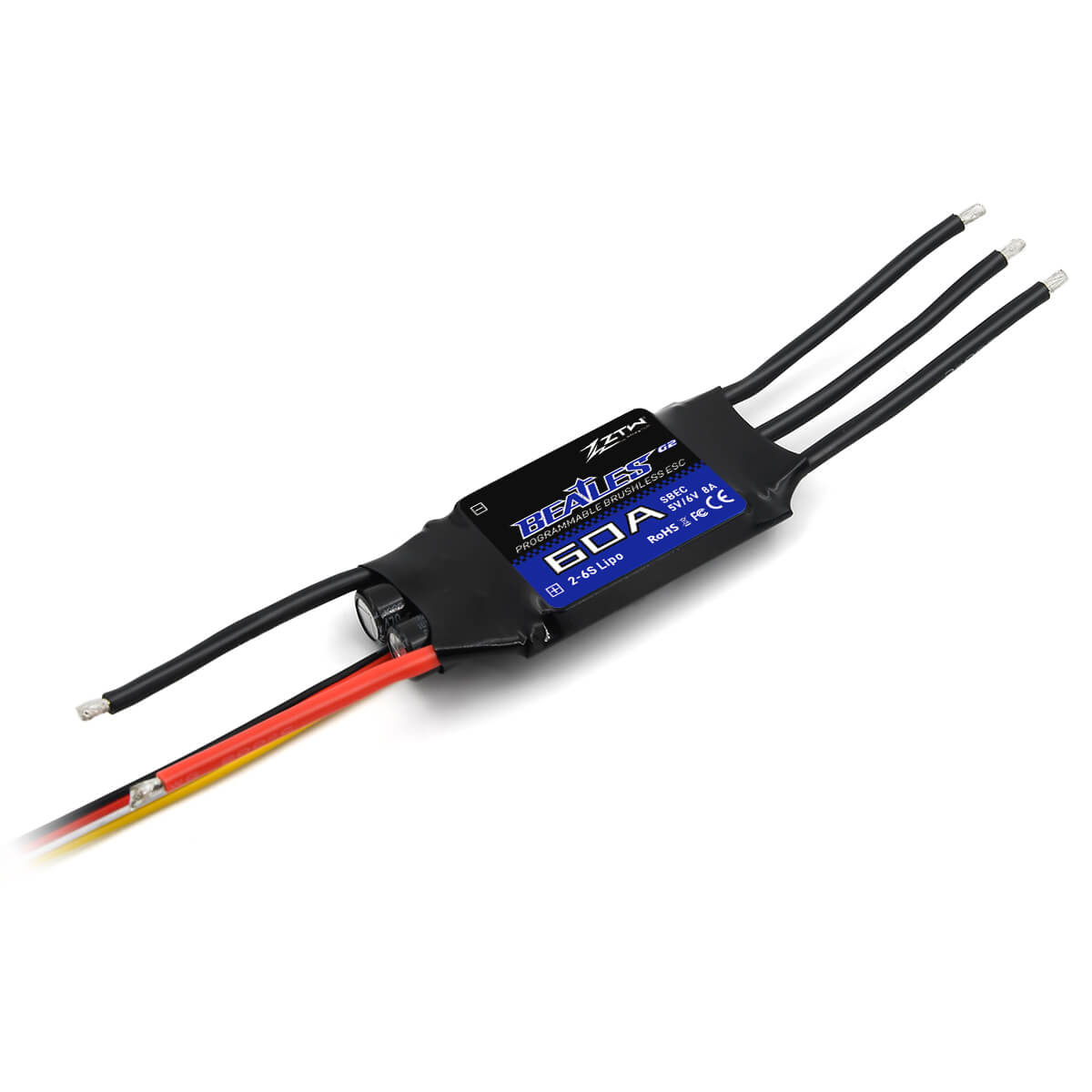 ztw-beatles-g2-60a-regler-2-6s-sbec-drohne-ohne-stecker image 6