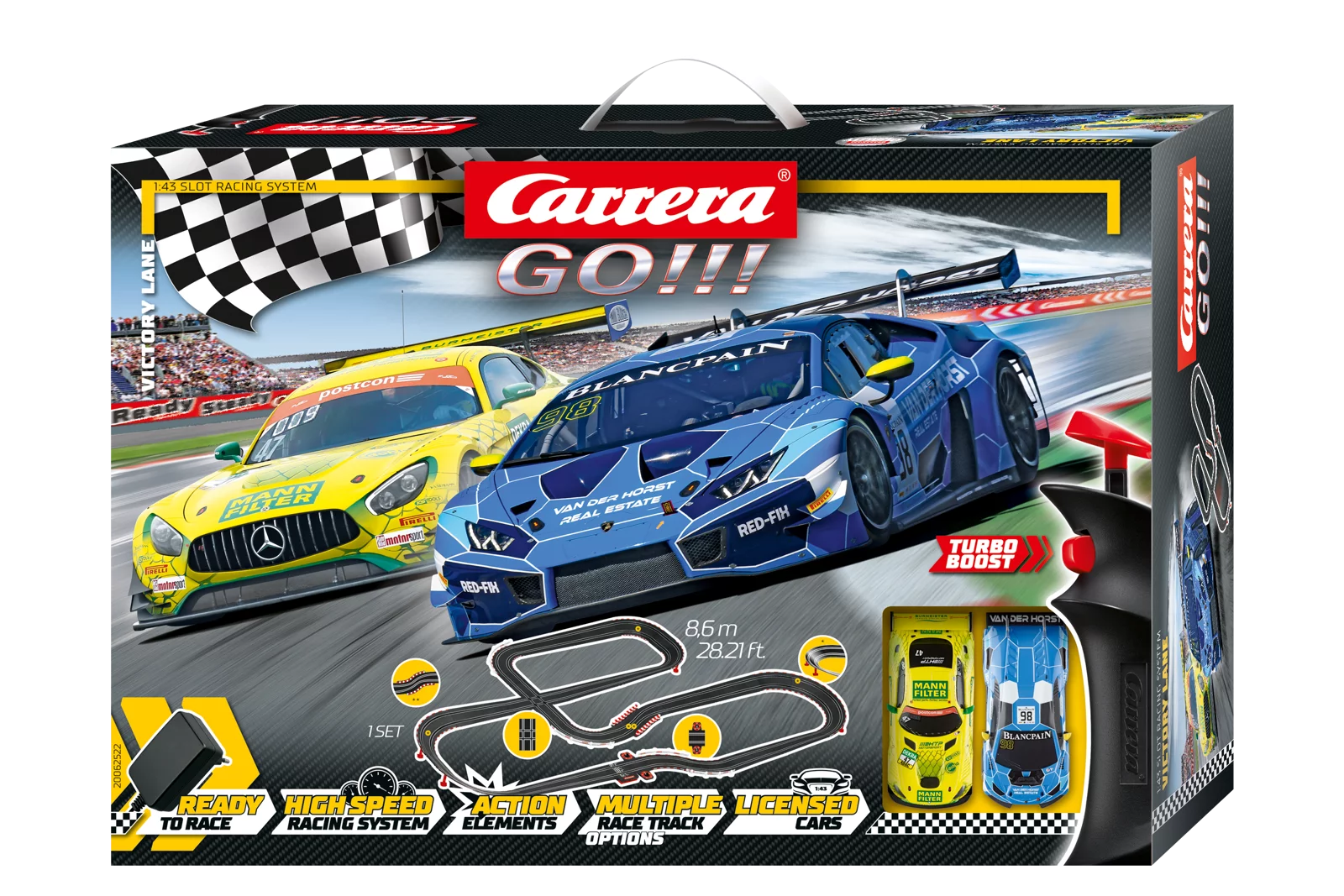 carrera-go-victory-lane-rennbahn-set-8-6-m-mit-2-autos image 1