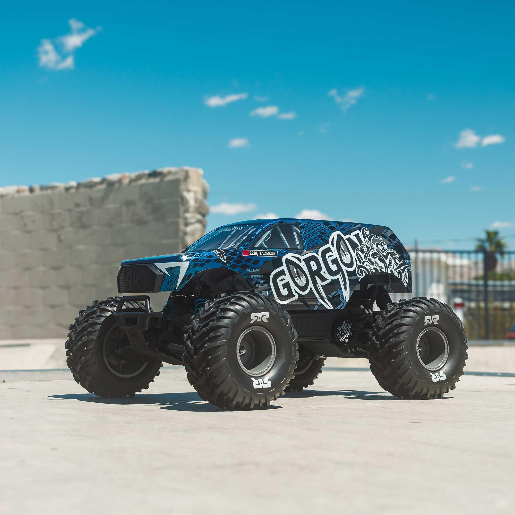 arrma-gorgon-223s-2wd-brushless-monster-truck-1-10-blau-schwarz image 8