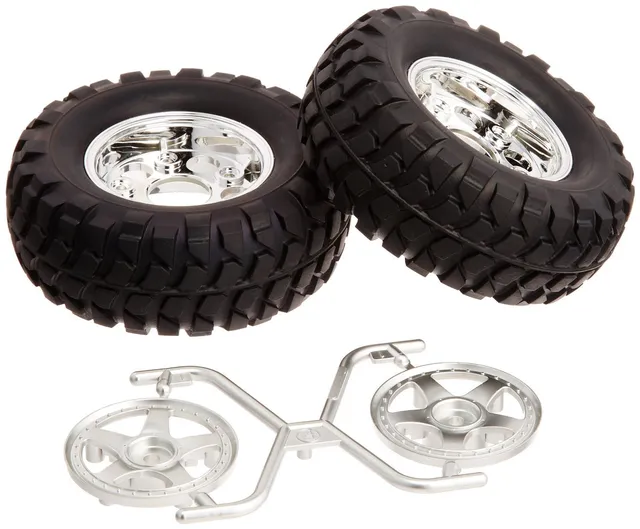 tamiya-cc01-rock-block-5-speichen-reifen-felgen-set-chrom image 1