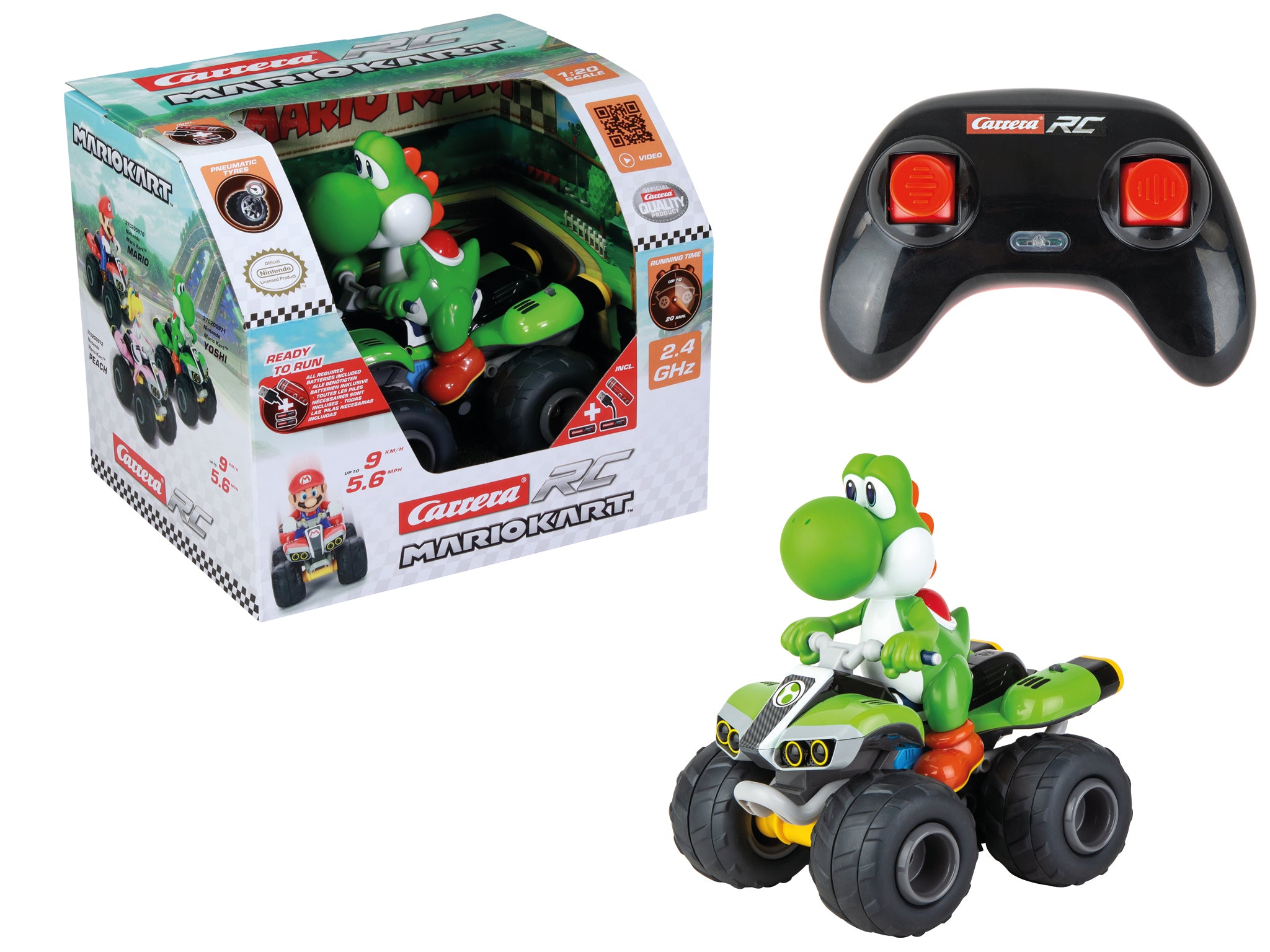 carrera-rc-mario-kart-yoshi-quad-2-4ghz-rc-auto-20cm image 4