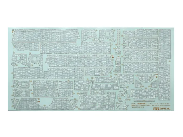 tamiya-300012644-zimmerit-dekor-satz-elefant-1-35-grau-kunststoff image 1