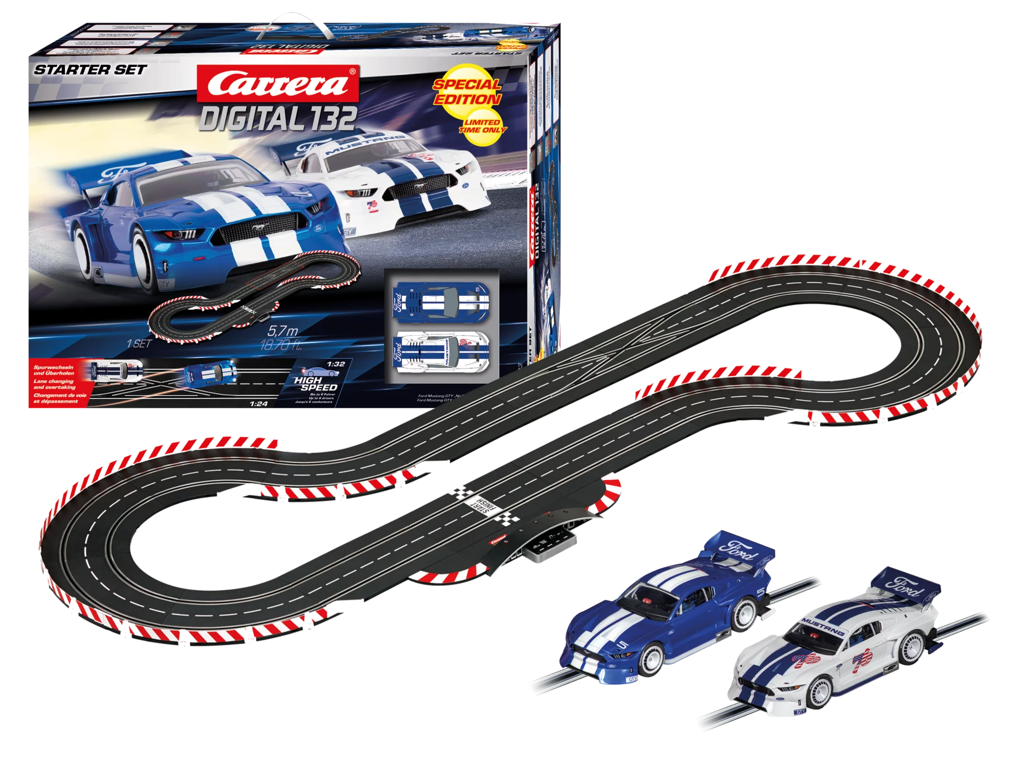 carrera-digital-132-starter-set-mustang-slotbahn-5-7-m image 2