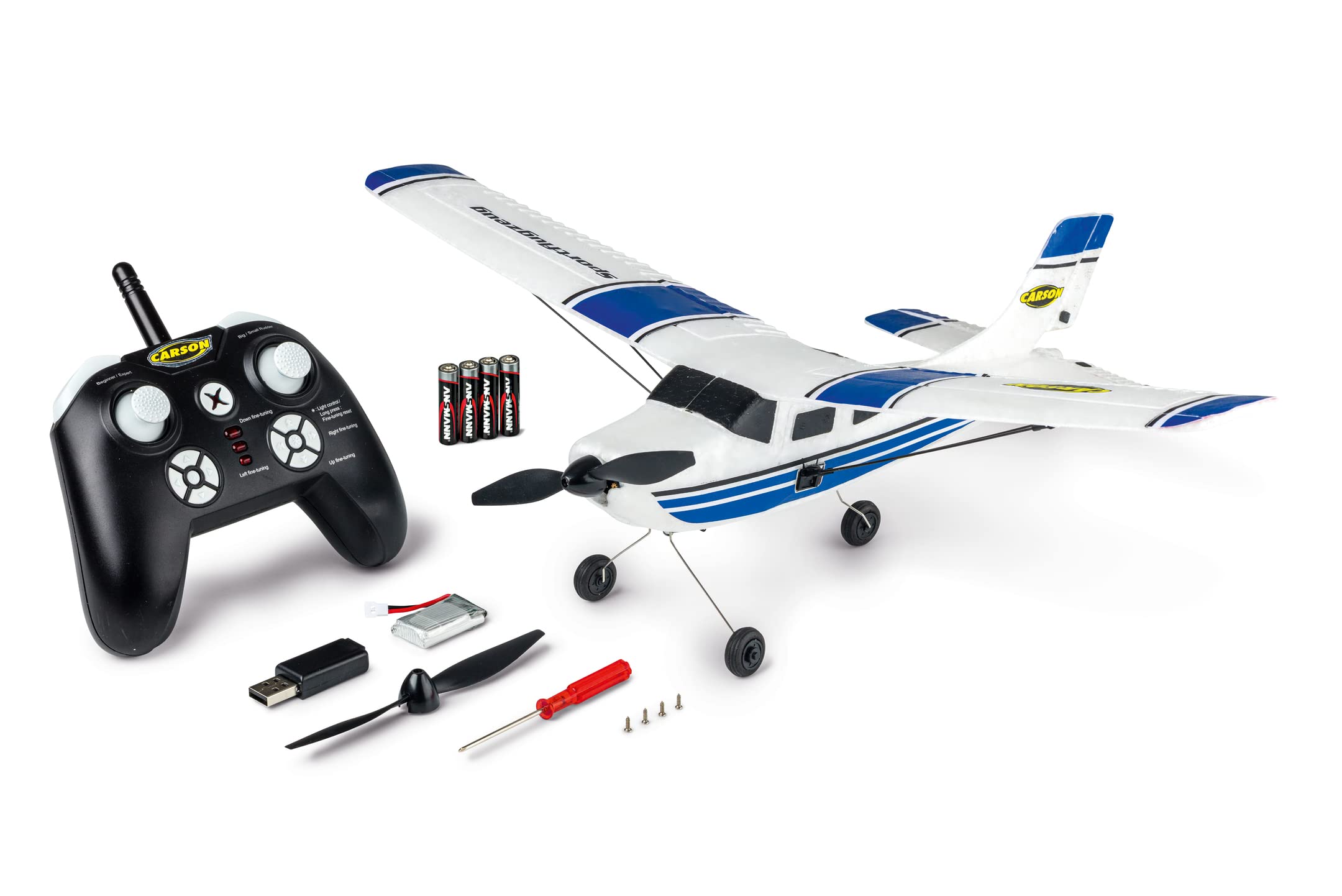 carson-500505034-sportflugzeug-rtf-blau-mit-gyro-2-4-ghz image 1