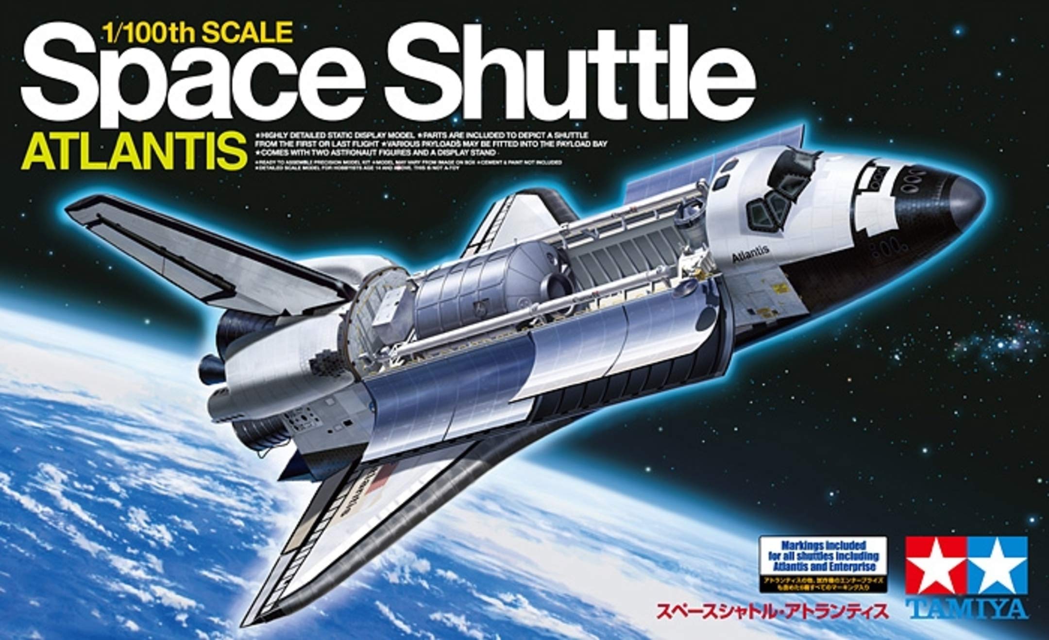 tamiya-space-shuttle-atlantis-60402-standmodell-1-100-silber image 7