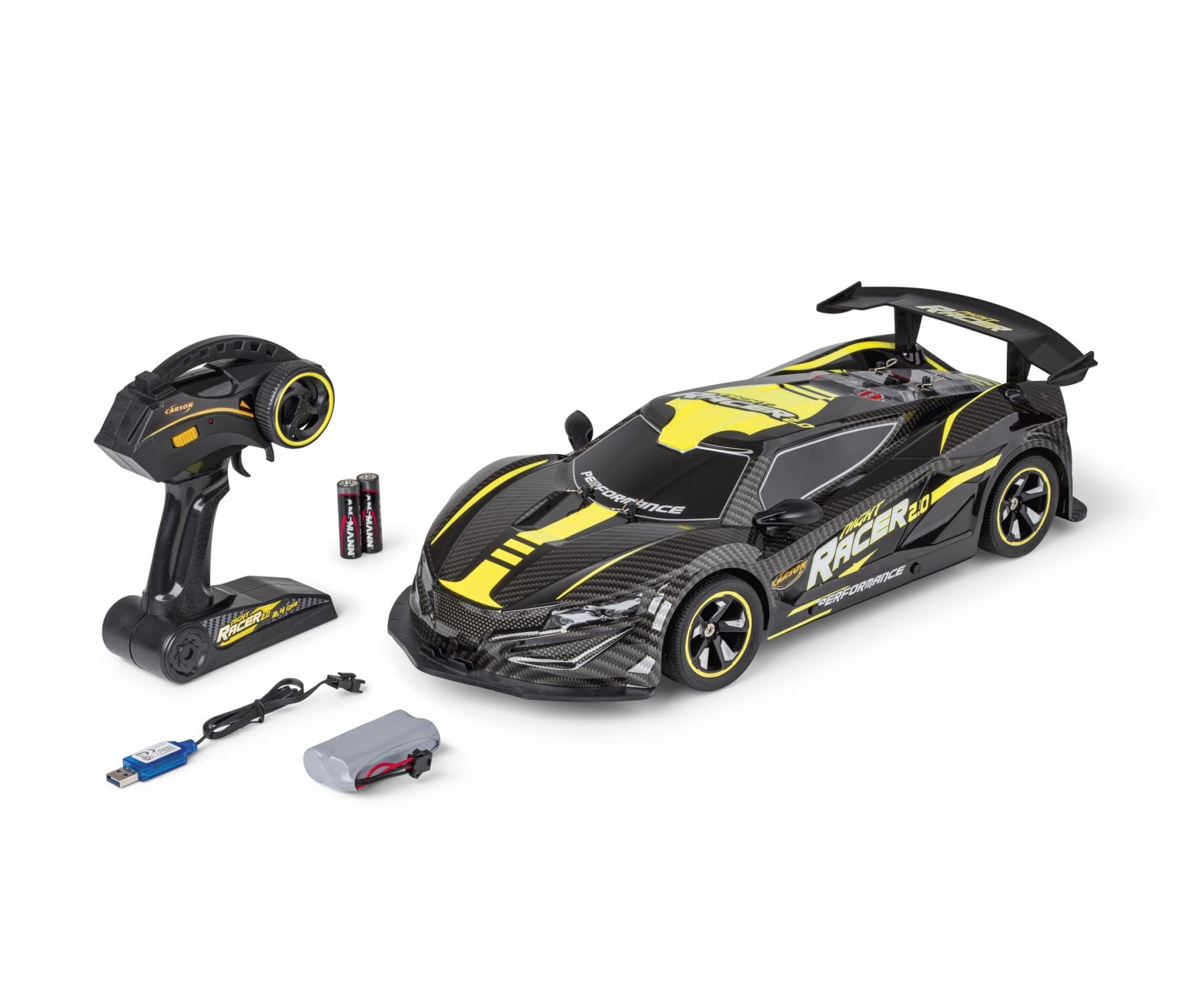 carson-night-racer-2-0-1-10-rtr-rc-auto-gelb-led-40-min image 2