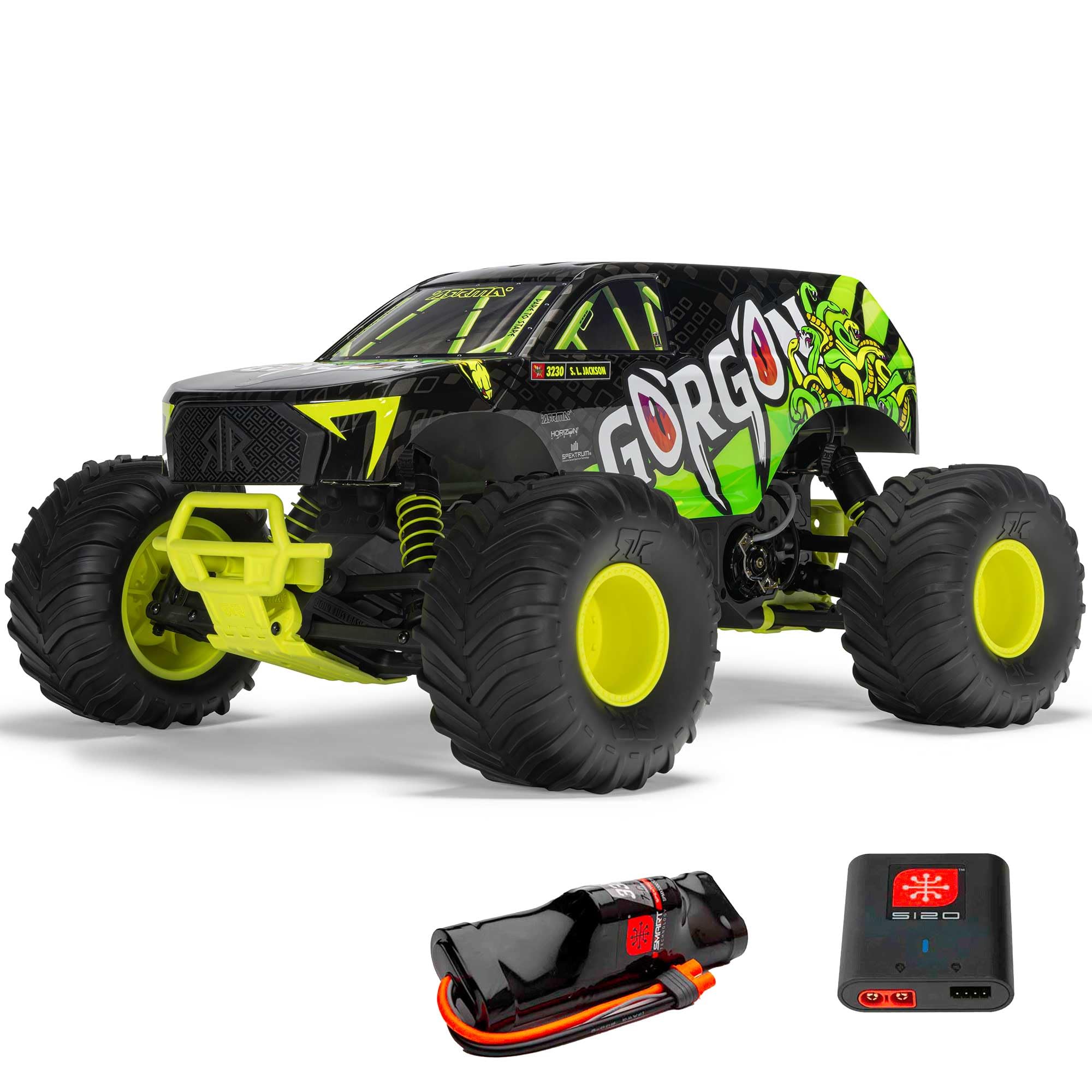 arrma-gorgon-1-10-monster-truck-rtr-2wd-gelb-mit-akku image 1