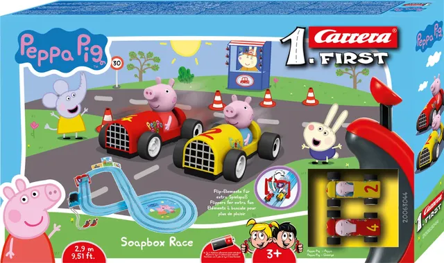 carrera-first-peppa-pig-soapbox-race-rennbahn-set-2-9-m image 1