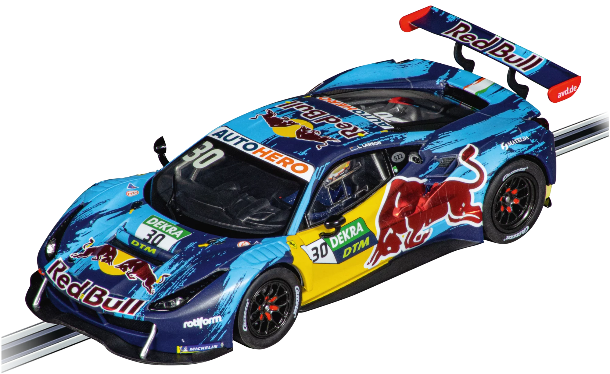 carrera-digital-132-ferrari-488-gt3-red-bull-slotcar-no-30-dtm image 1