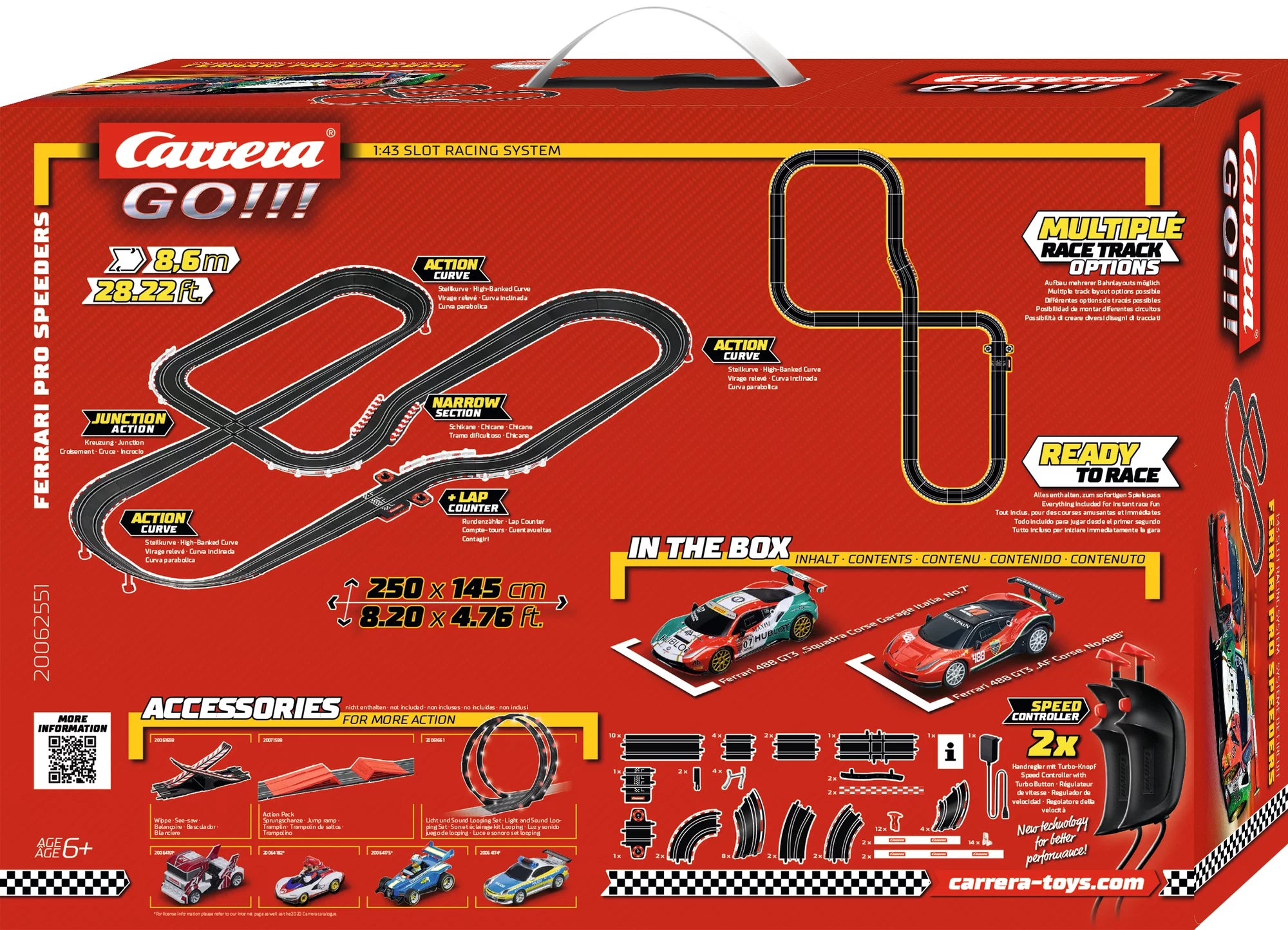 carrera-go-ferrari-pro-speeders-rennbahn-set-8-6m-2-autos image 2