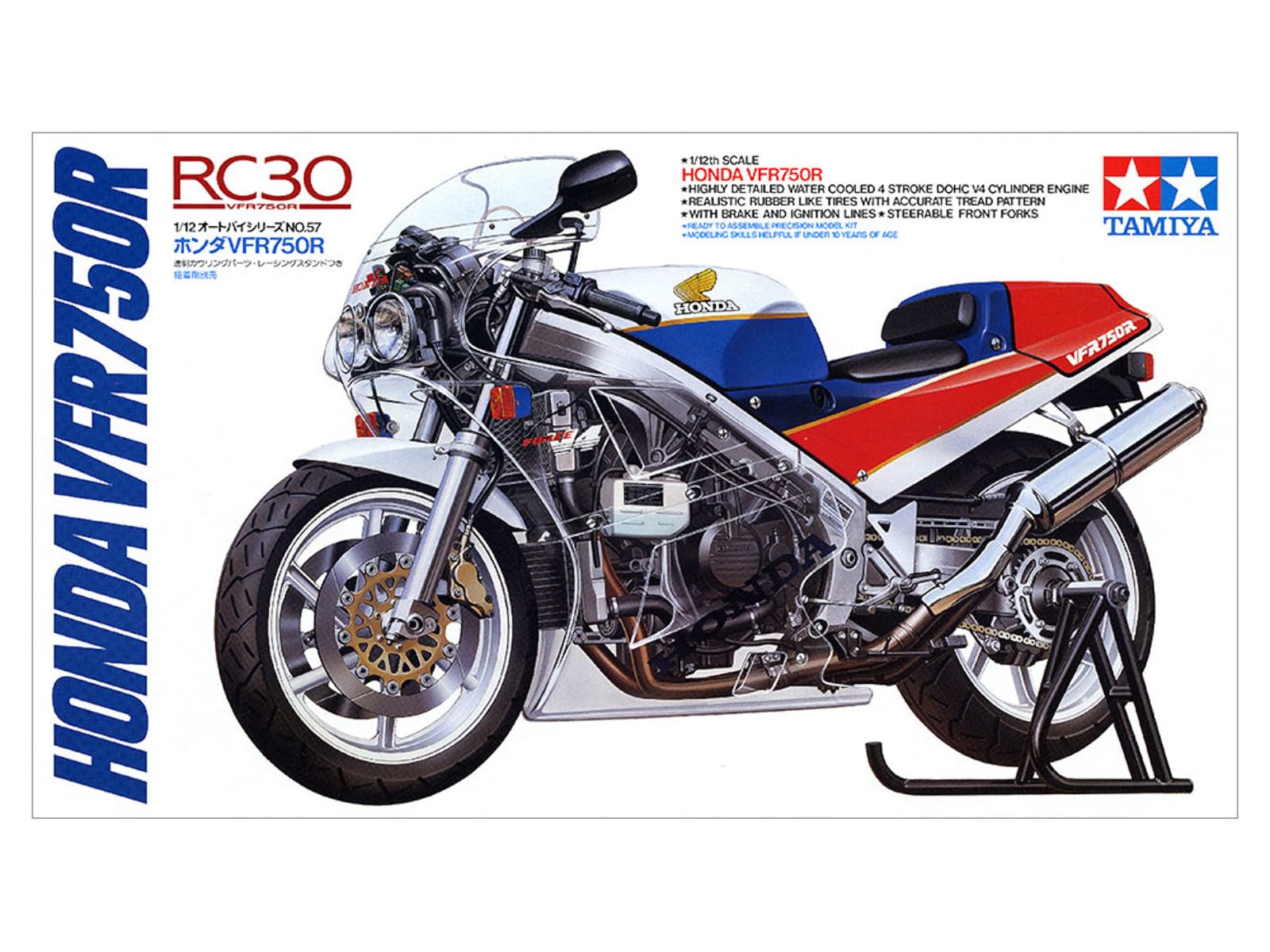 tamiya-300014057-honda-vfr-750r-motorrad-1-12-silber image 2