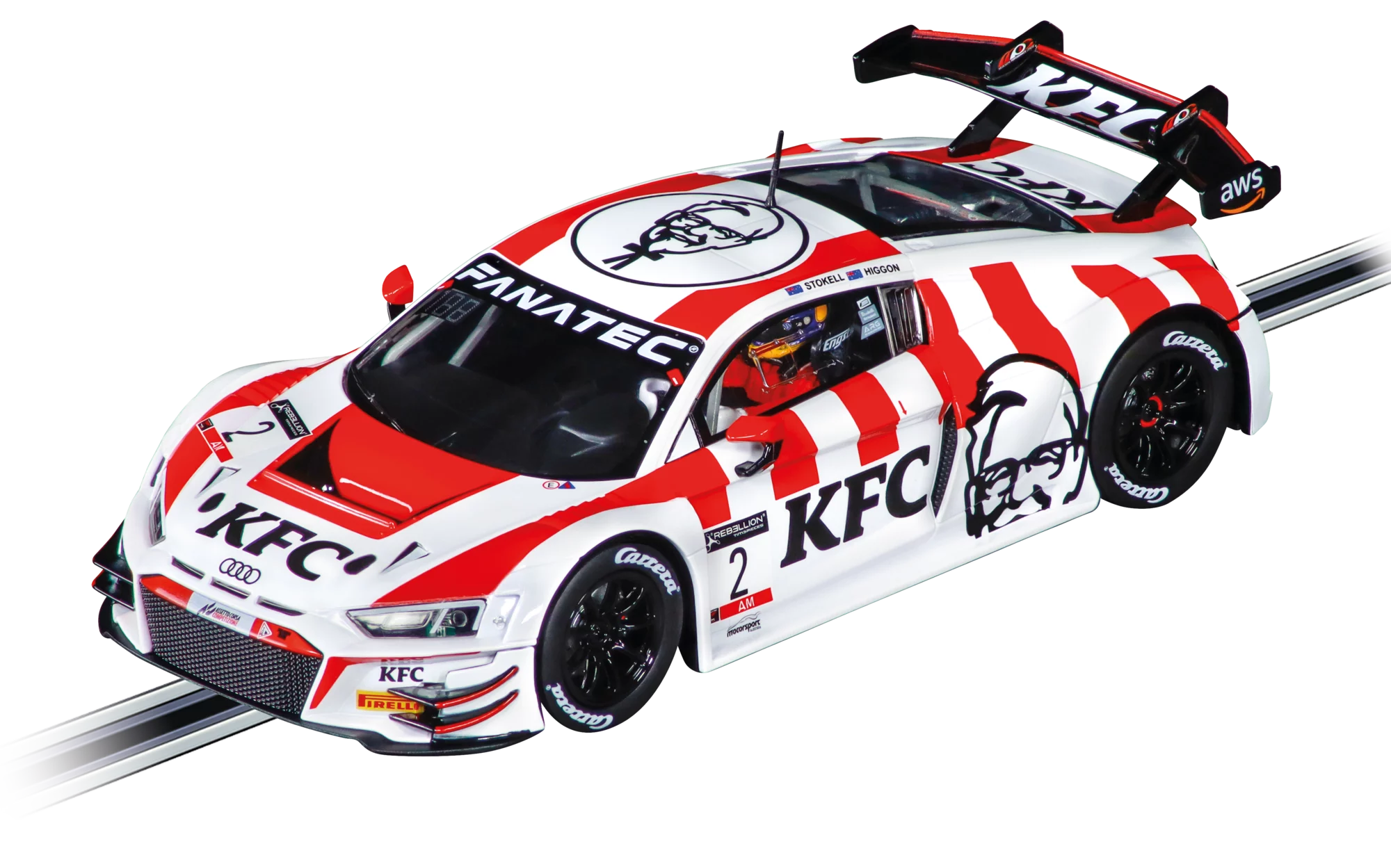 carrera-audi-r8-lms-gt3-evo-ii-kfc-no-2-slotcar-1-24 image 1