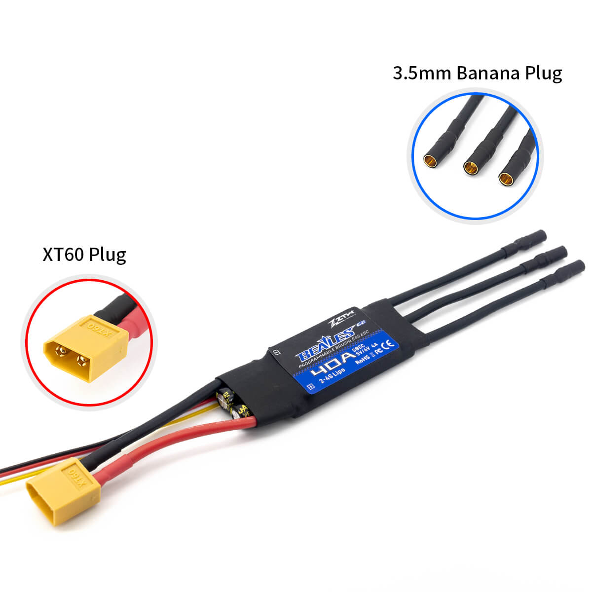 ztw-beatles-g2-40a-regler-2-4s-sbec-ohne-stecker image 7