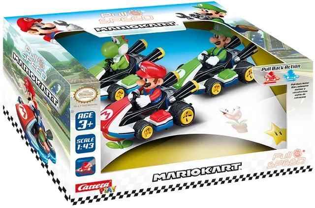 carrera-go-mario-kart-3er-pack-pull-speed-autos-1-43 image 1