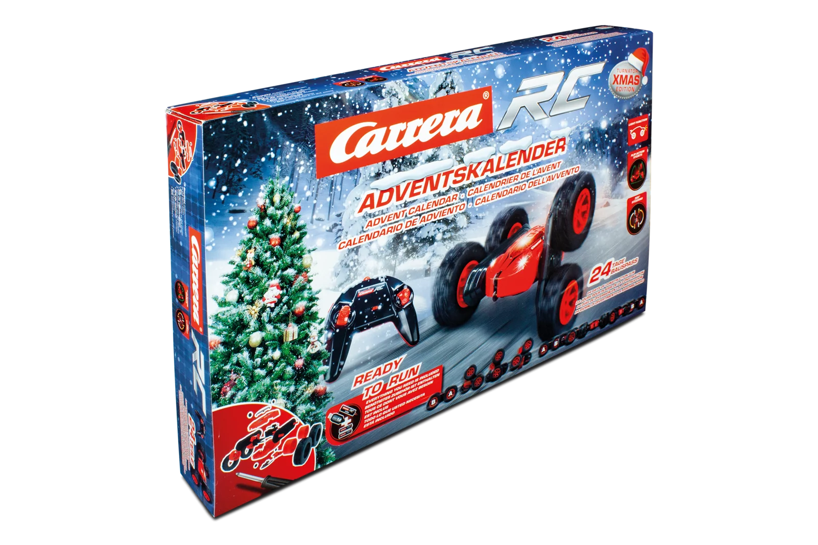 carrera-turnator-x-mas-adventskalender-rc-stuntauto-rot-16-cm image 1