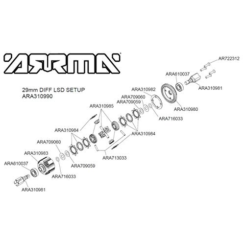 arrma-kraton-diff-set-gp4-43t-10k-vorne-hinten-komplett image 5