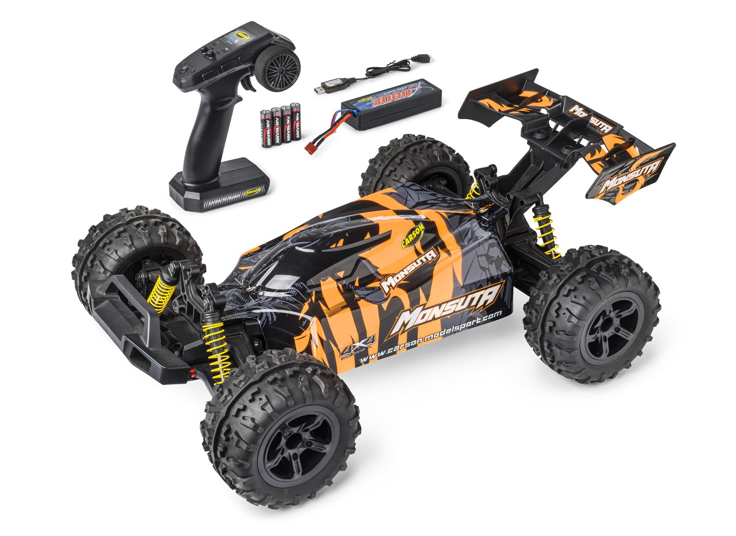 carson-monsuta-1-8-rc-buggy-2wd-rtr-orange-35-km-h-mit-akku image 1