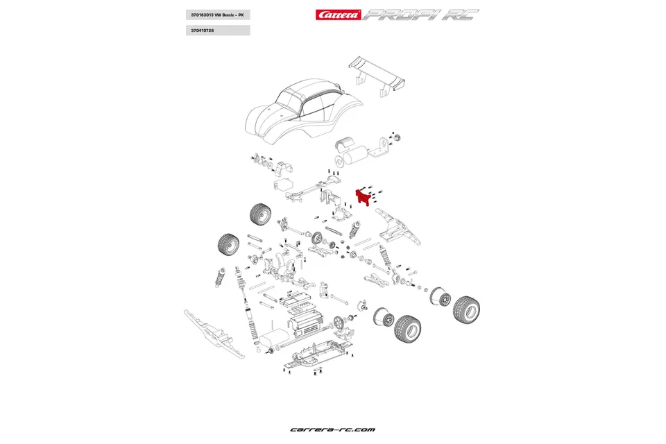carrera-profi-rc-karosseriehalter-beetle-offroad-ersatzteil image 1