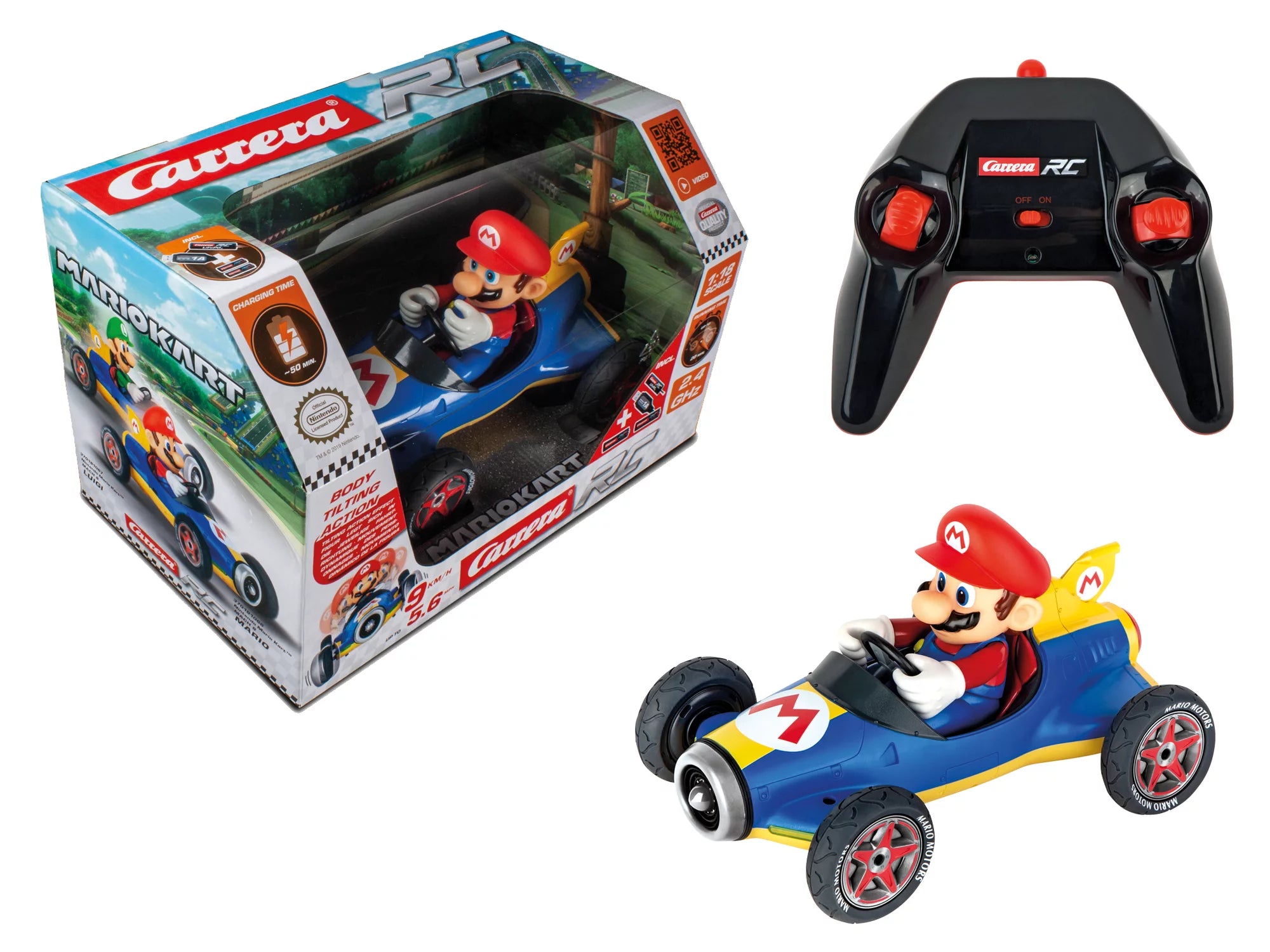 carrera-mario-kart-mach-8-mario-2-4ghz-rc-auto-akku image 2