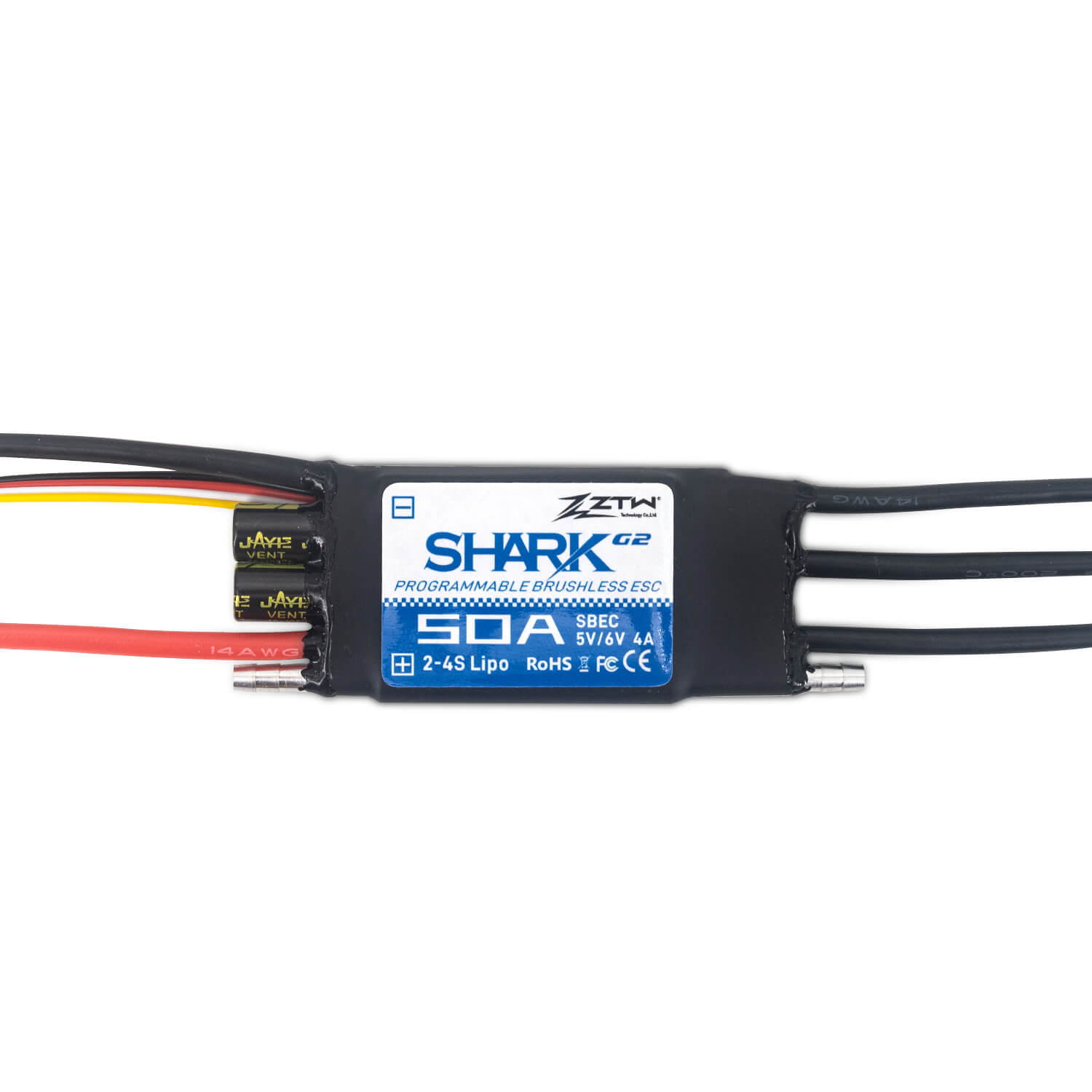 ztw-shark-g2-50a-esc-2-4s-sbec-brushless-regler-boot image 4