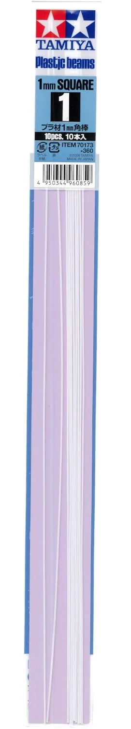 tamiya-70173-vierkantprofil-1x1mm-400mm-wei-10-kunststoff image 1